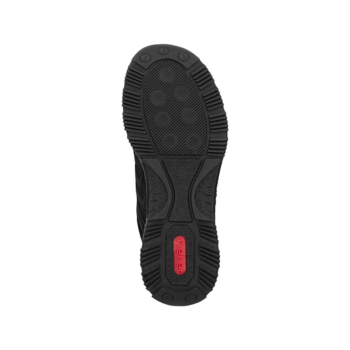 Sneakers noires à talon plat pourvues d'une fermeture élastiquée noir, RIEKER