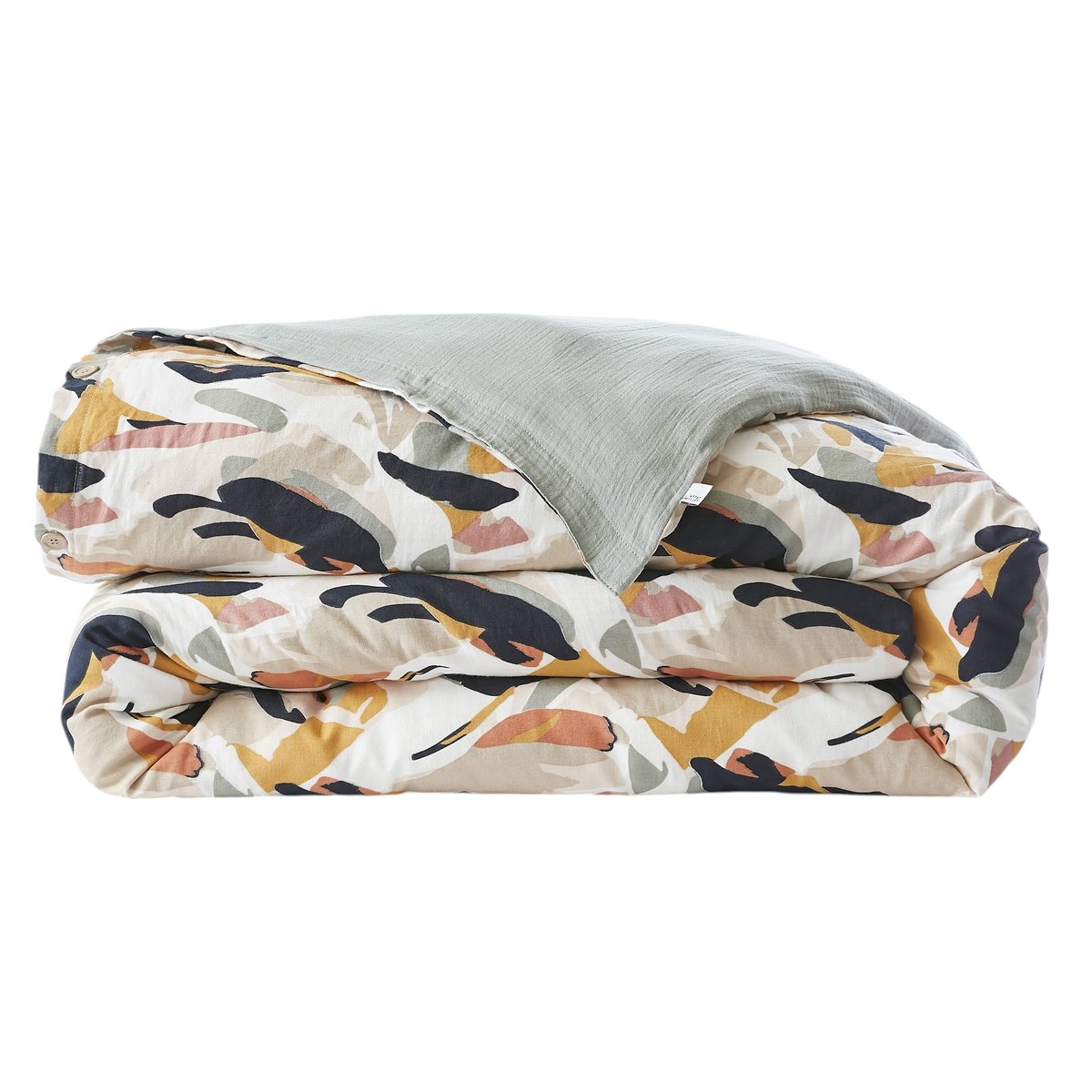 Housse de couette Gaze Coton Julia vert clair, EDEN