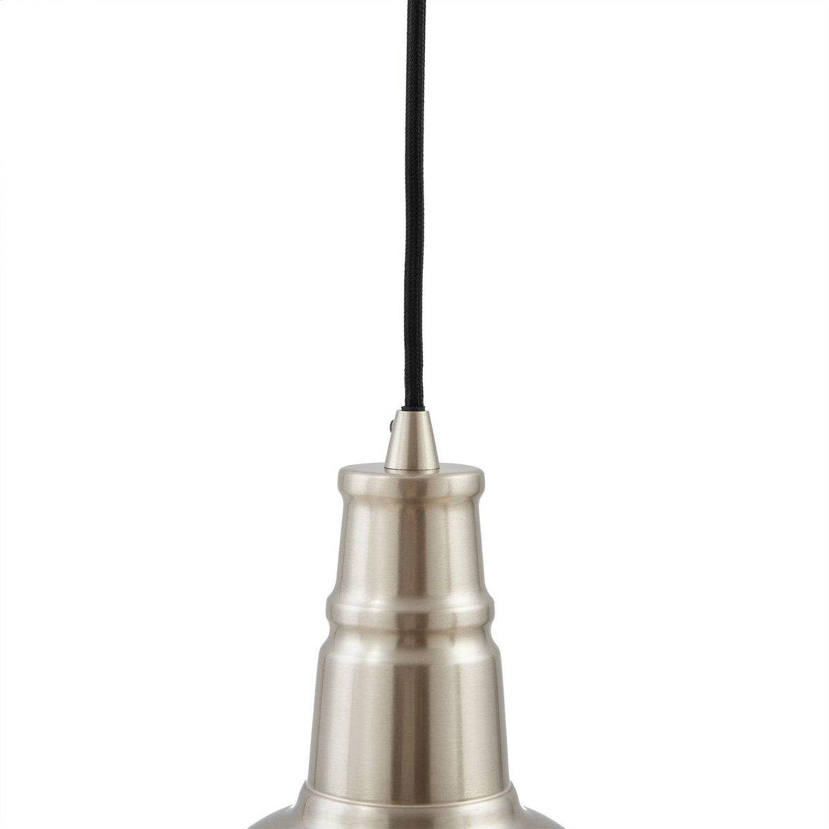 Suspension en métal moderne, Laylan nickel, blanc, LINDBY