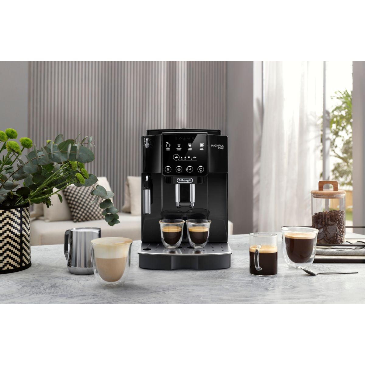 Expresso Broyeur Magnifica Start FEB22.21.B noir couleur unique, DELONGHI