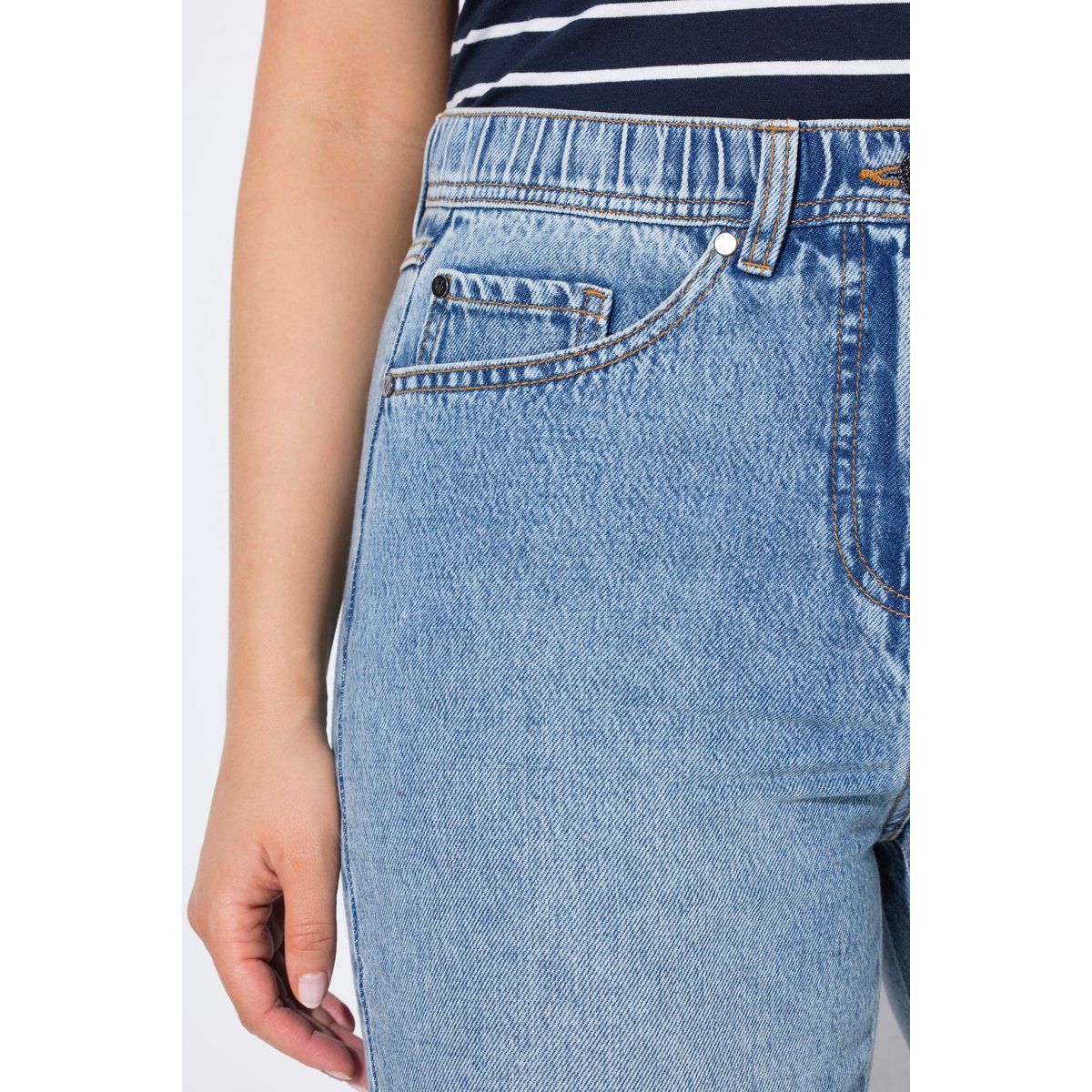 Jean Mom coupe carotte jean bleu moyen, ULLA POPKEN