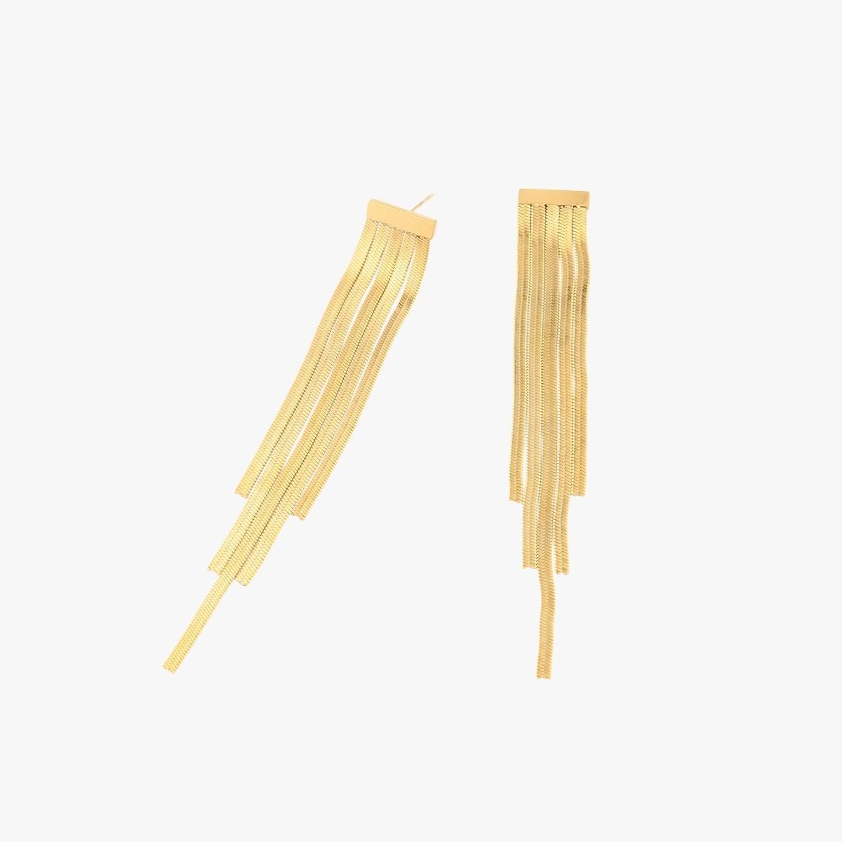 Boucles d'oreilles chaînes longues en acier inoxydable aucun, BALABOOSTE