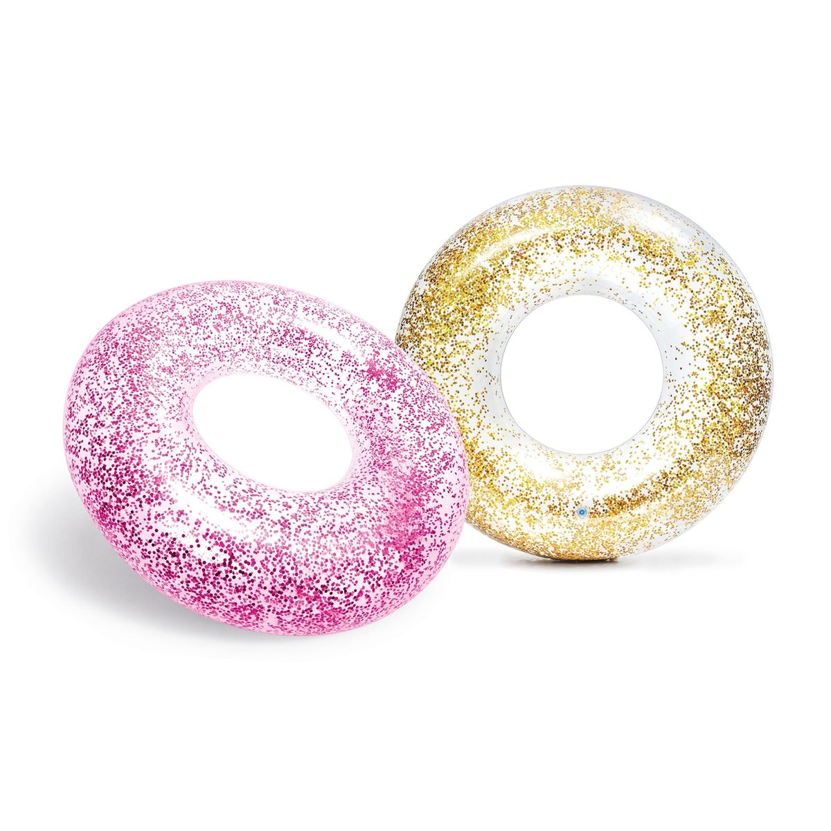 Bouée gonflable Glitter 119 cm diam. 1 pc. rose et doré, INTEX