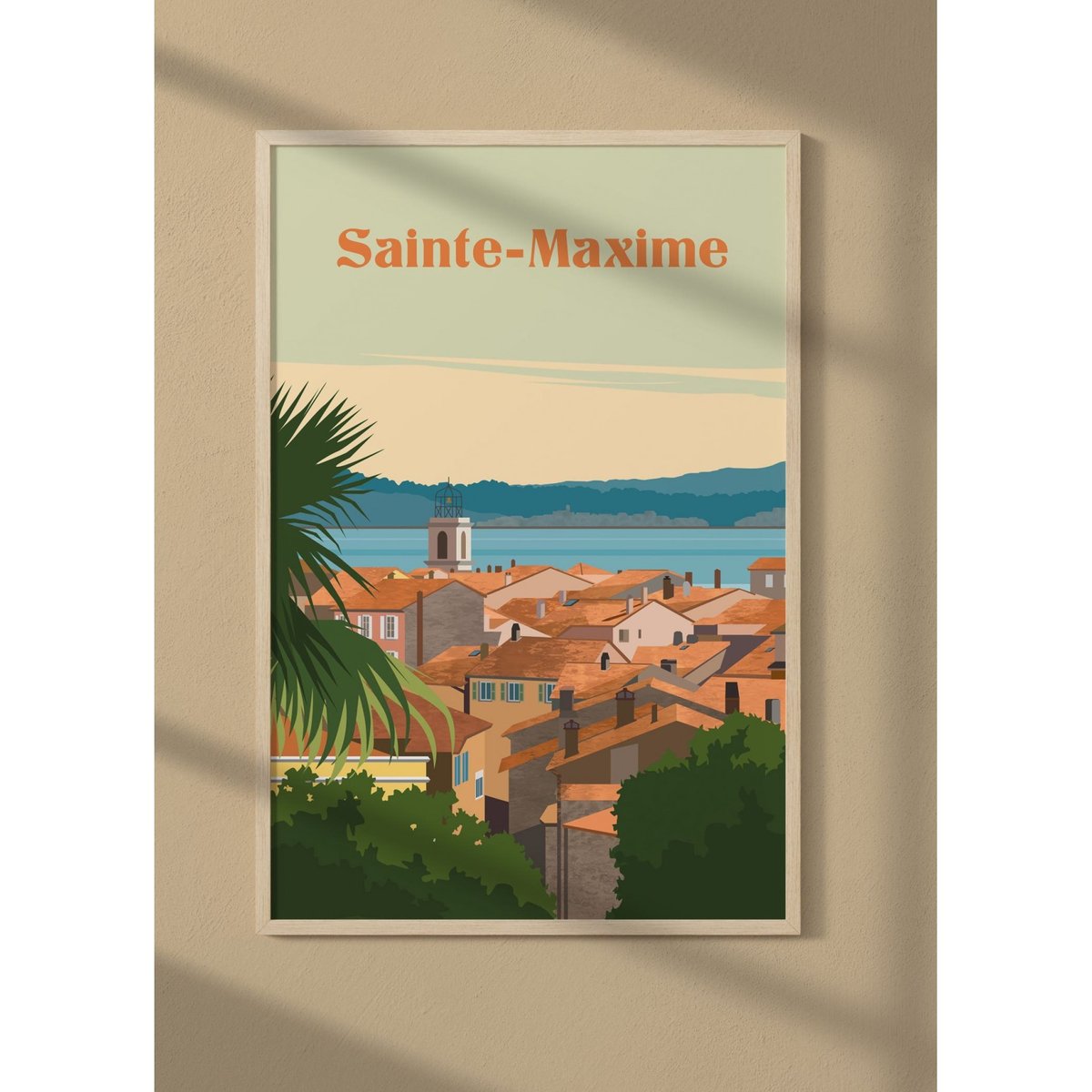 Affiche ville Sainte-Maxime blanc, L'AFFICHERIE