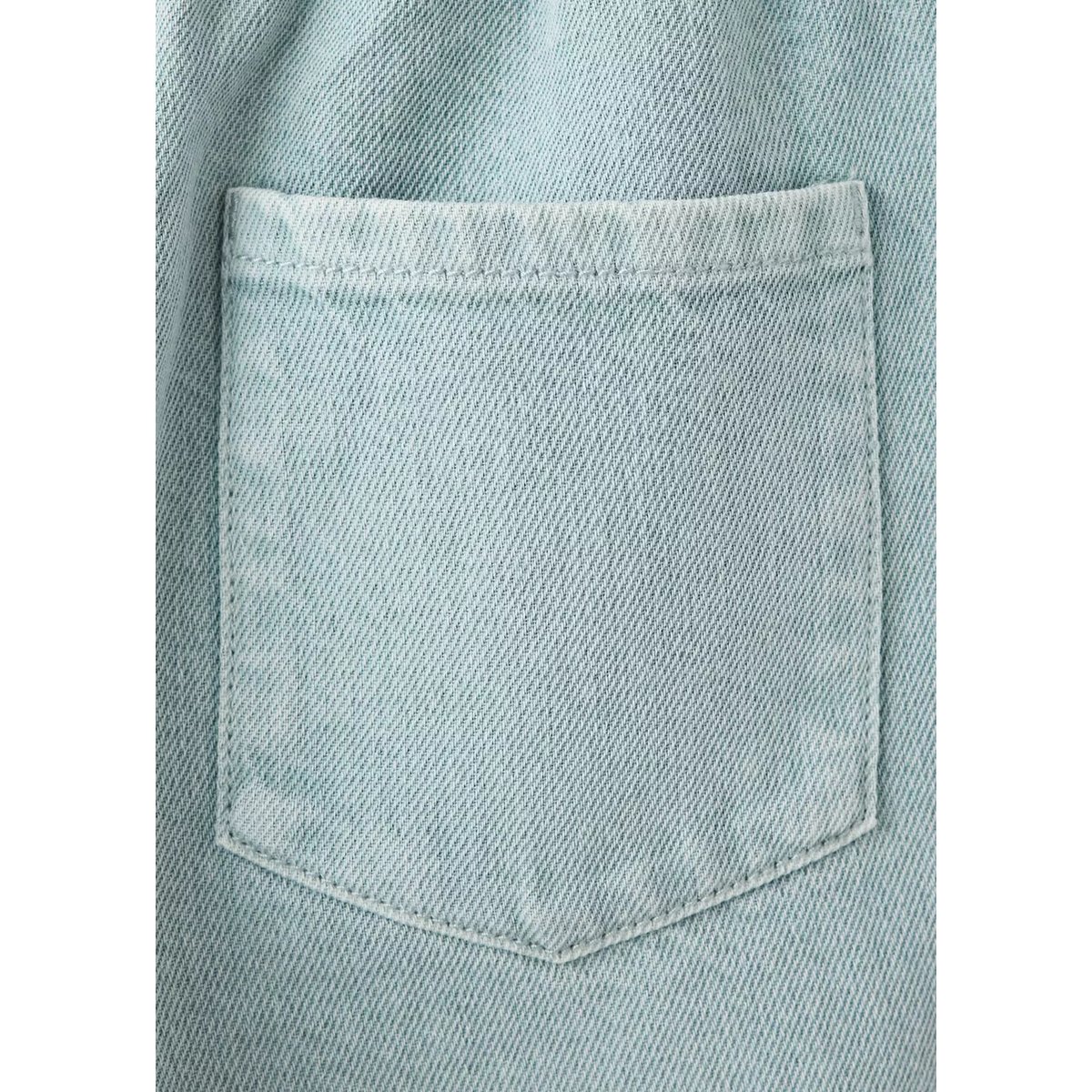 Pantalon droit taille élastique bleu, MANGO BABY