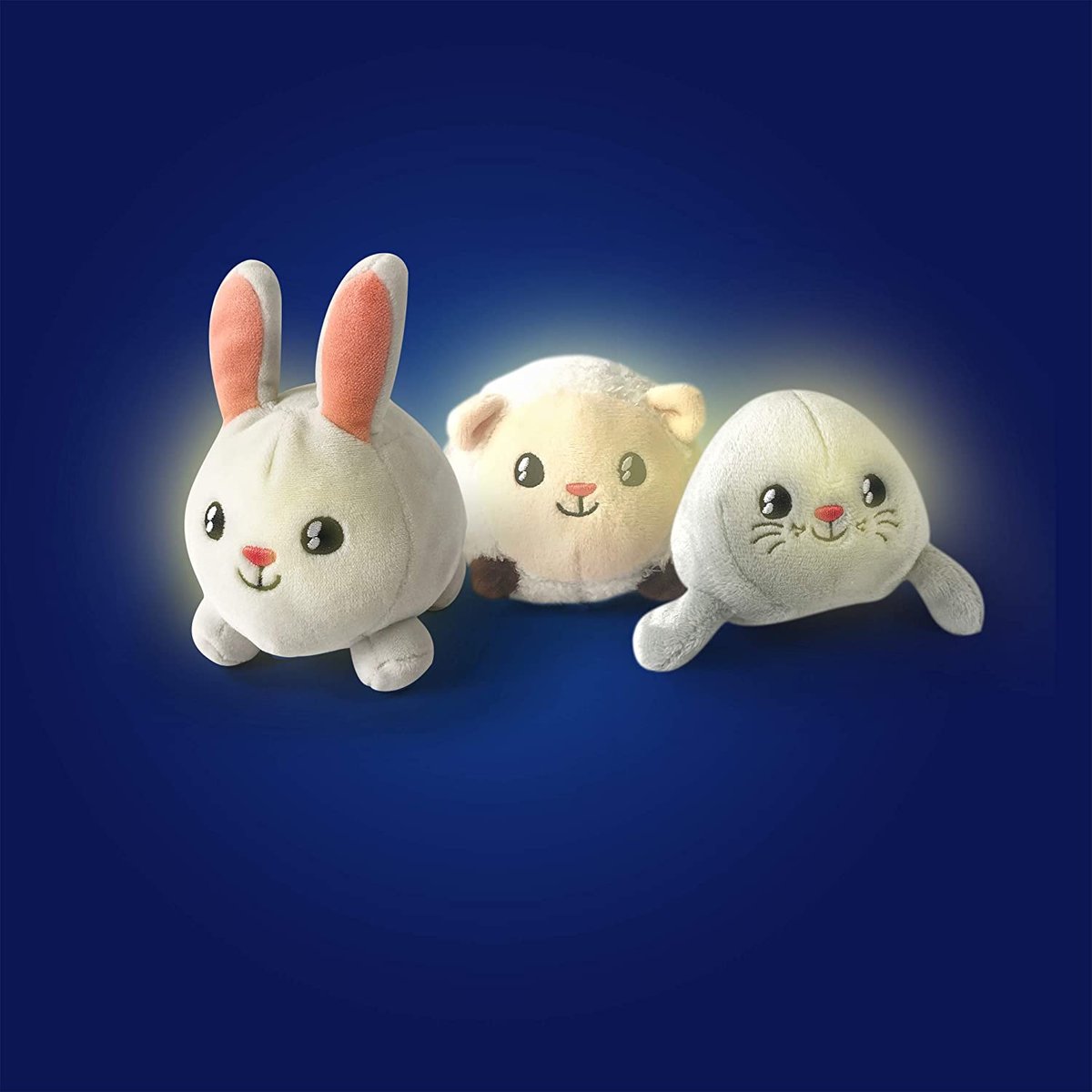 Hochet peluche lumineux Shakie blanc, rose, PABOBO