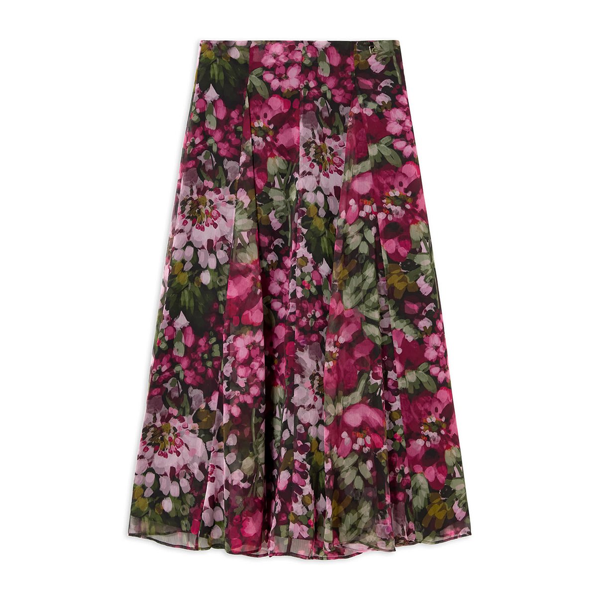 Jupe midi imprimé floral rose, LOLA CASADEMUNT