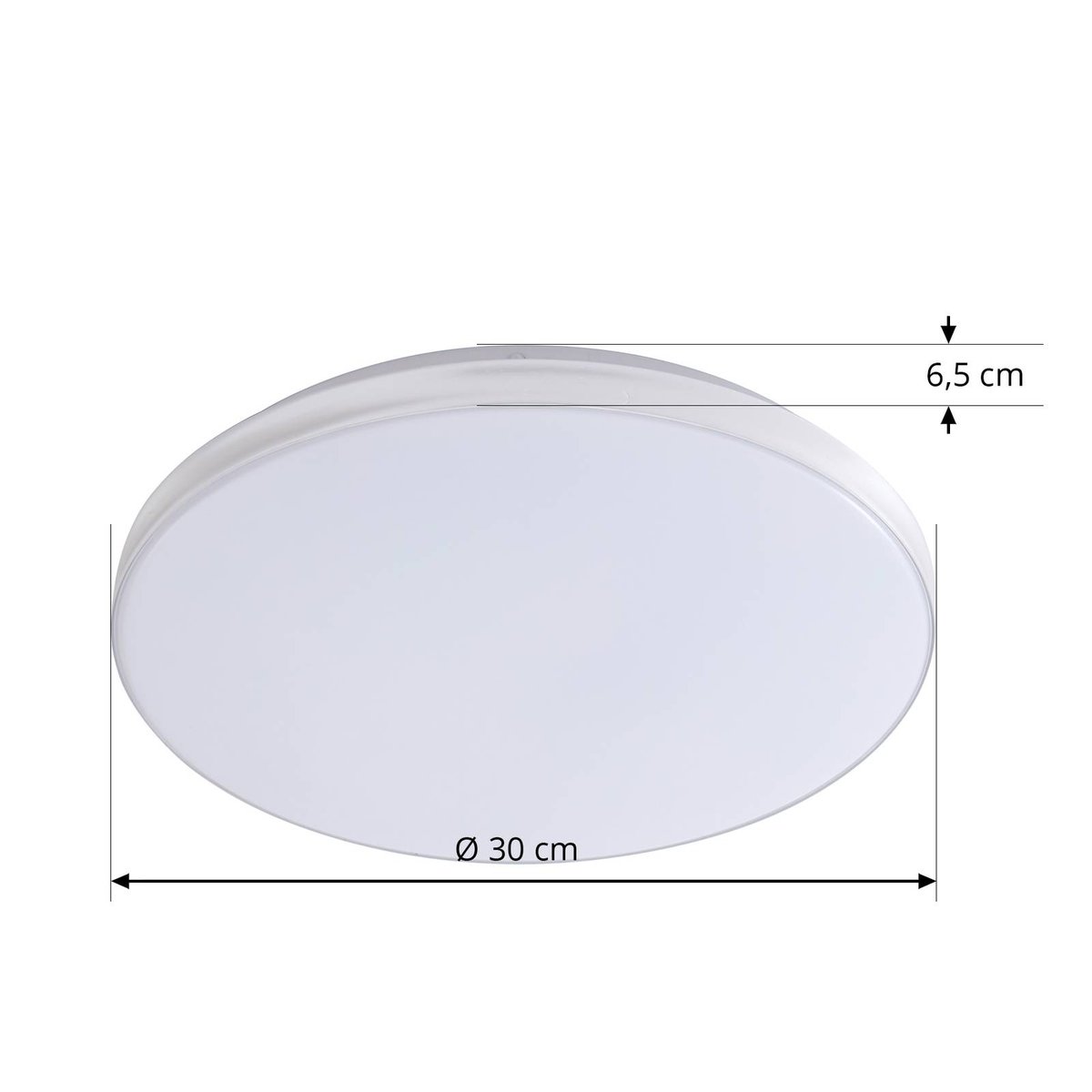 Plafonnier en métal moderneLED, Comora chrome, blanc, LINDBY