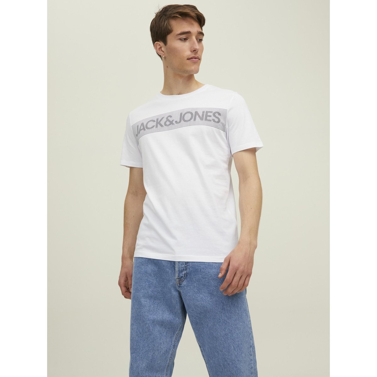 Lot de 3 t-shirts white, JACK & JONES