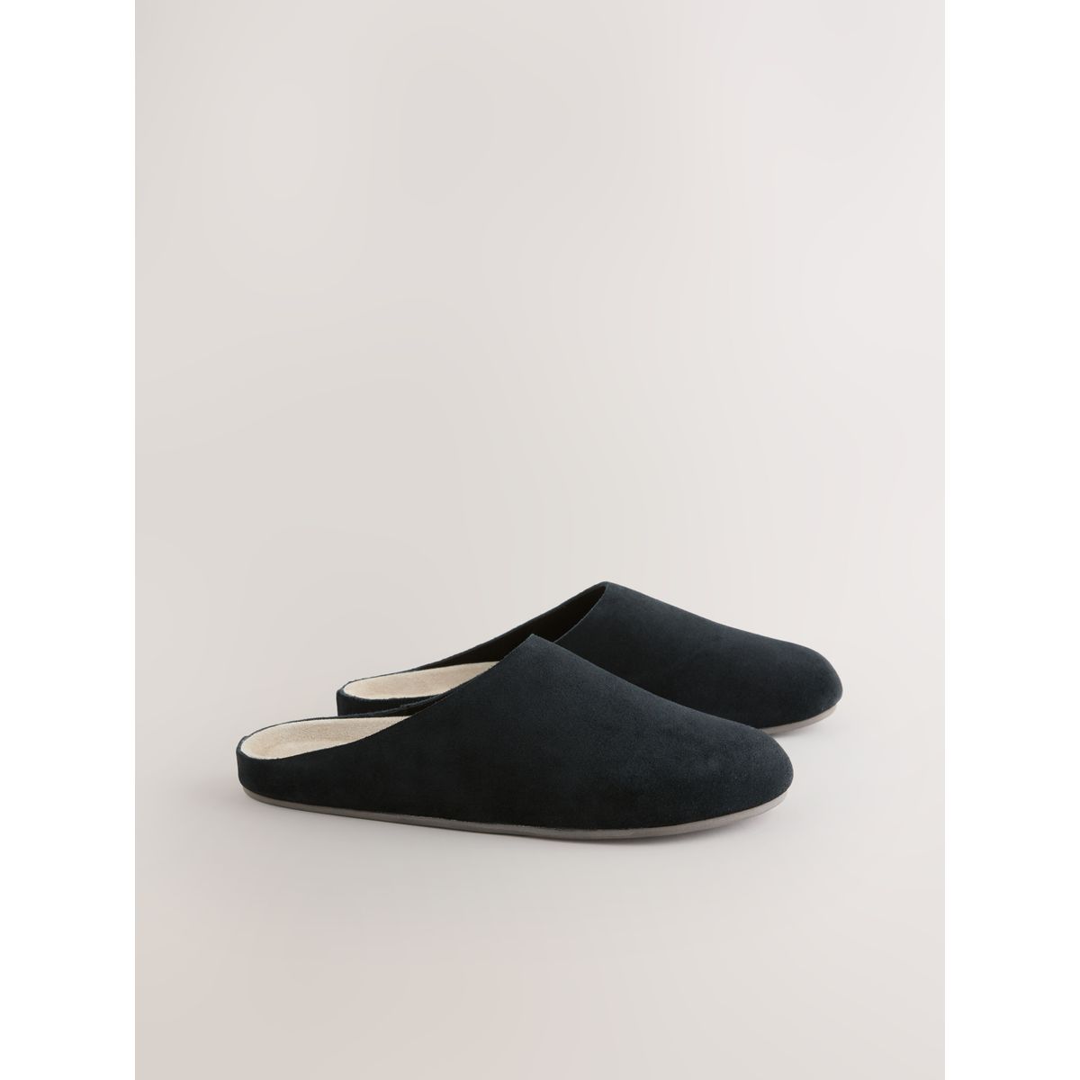 Sabots en cuir avec assise plantaire noir, NEXT