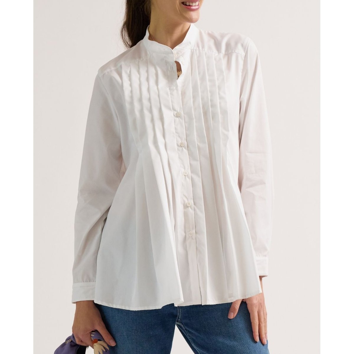 Chemise de grossesse et allaitement Ika blanc, CACHE COEUR