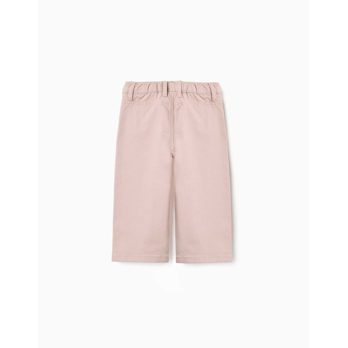 Pantalon en sergé à jambe large avec poches devant rose clair, ZIPPY