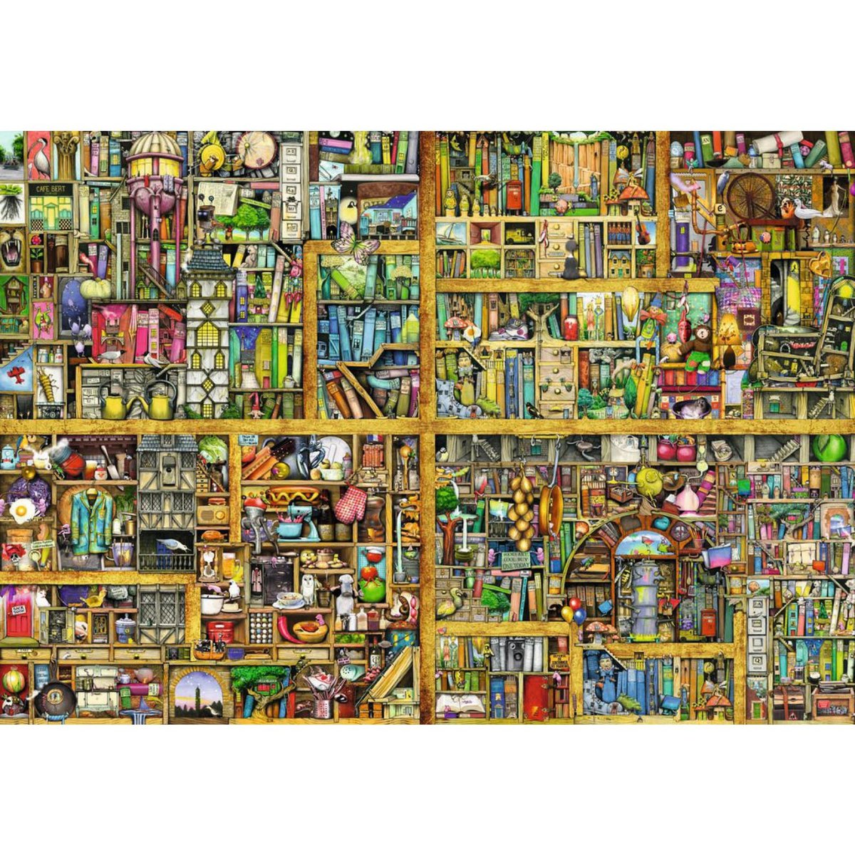 Puzzle 18000 pièces - Bibliothèque magique XXL / Colin Thompson couleur unique, RAVENSBURGER