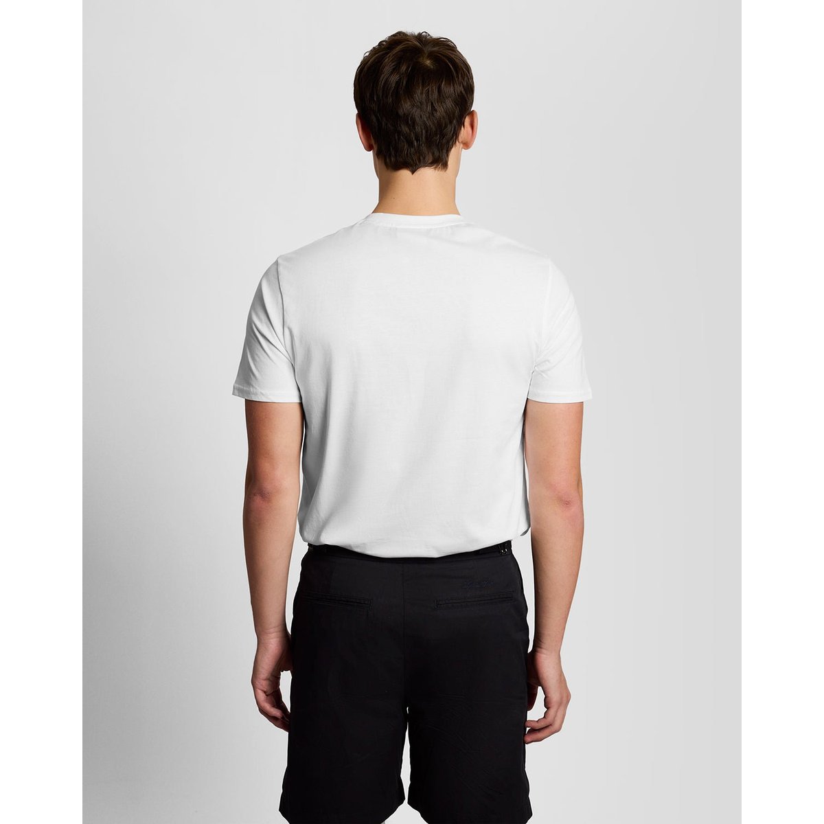 T-shirt en coton superfine graphique logo blanc, LYLE & SCOTT