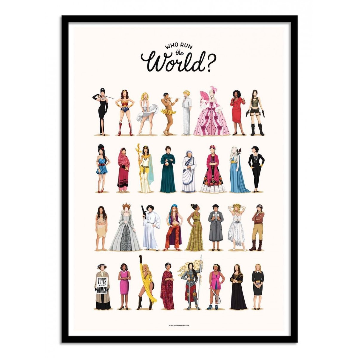 Affiche d'art - Run the world - Nour Tohme affiche d'art, WALL EDITIONS