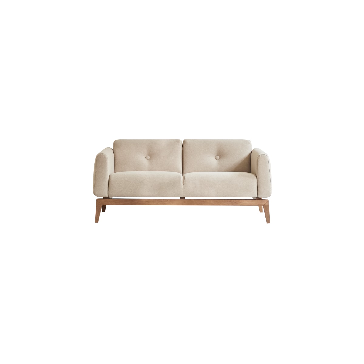 Canapé droit en Tissu massif, BJORN beige, TIKAMOON