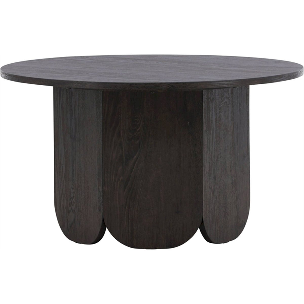 Table basse ronde bois collection VEYLA bois noir, RECOLLECTION