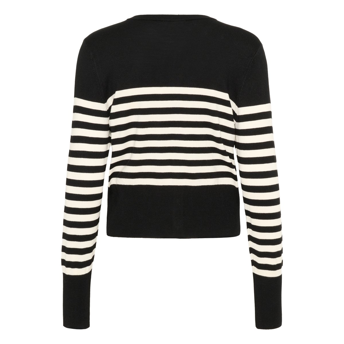 Cardigan à tricot noir blanc black/turtledove half stripe, KAFFE