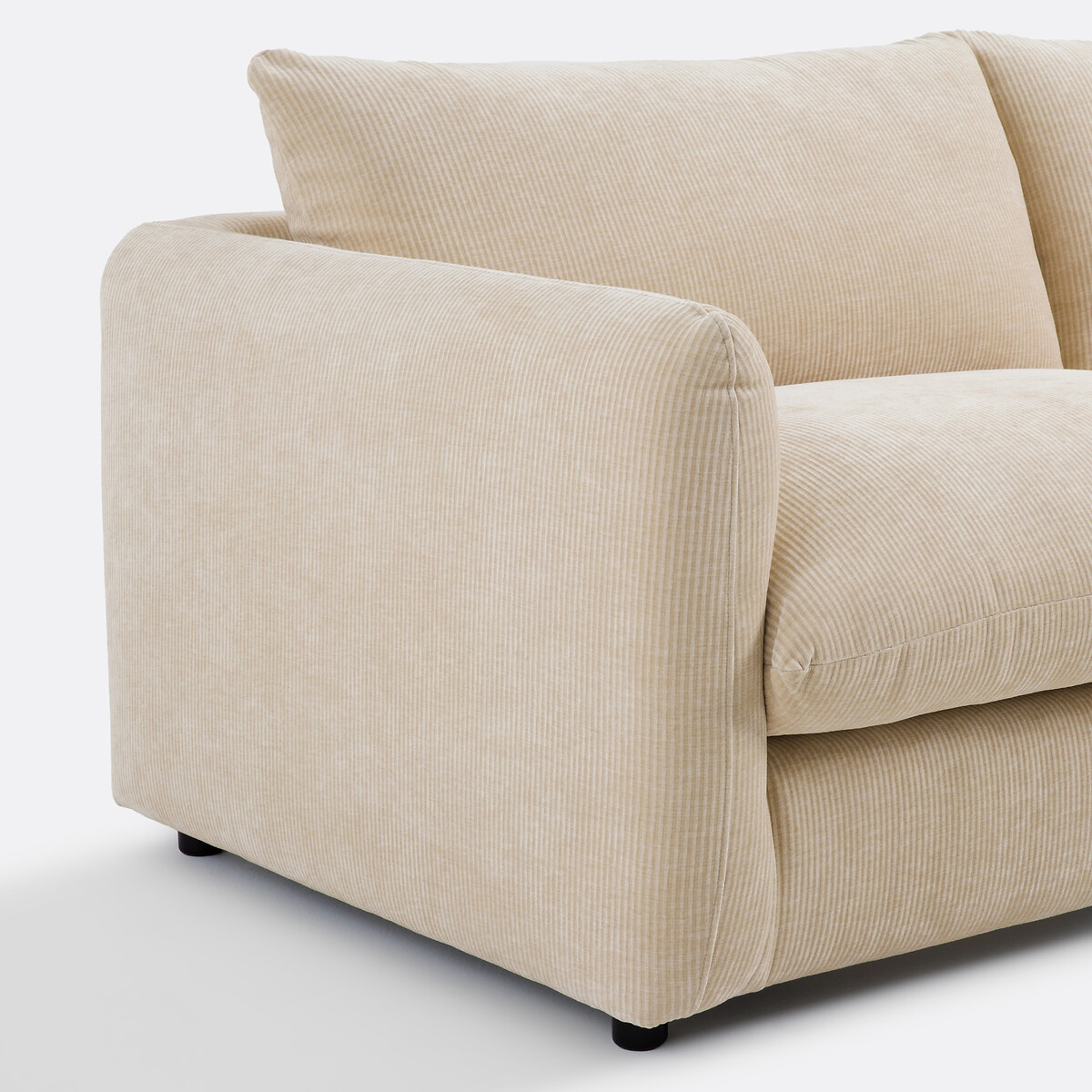 Canapé convertible 2, 3 ou 4 places, velours côtelé gaufré, YDE beige, LA REDOUTE INTERIEURS