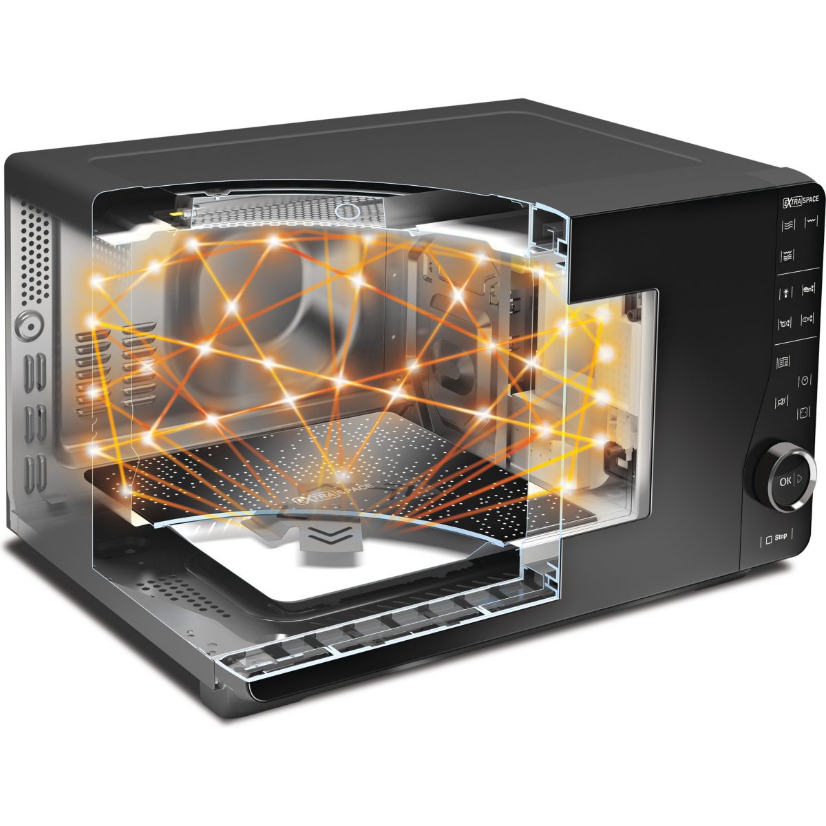 Micro ondes MWF420SL extraspace silver, WHIRLPOOL