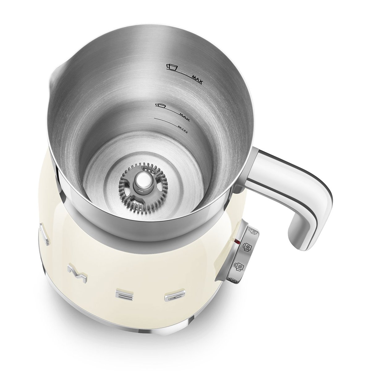 Chocolatière et mousseur à lait MFF11 crème brillant, SMEG