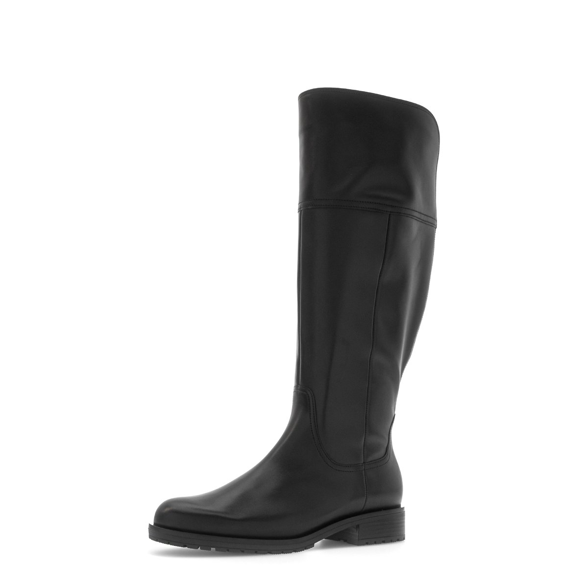 Bottes en cuir lisse à talon décroché noir lisse, GABOR