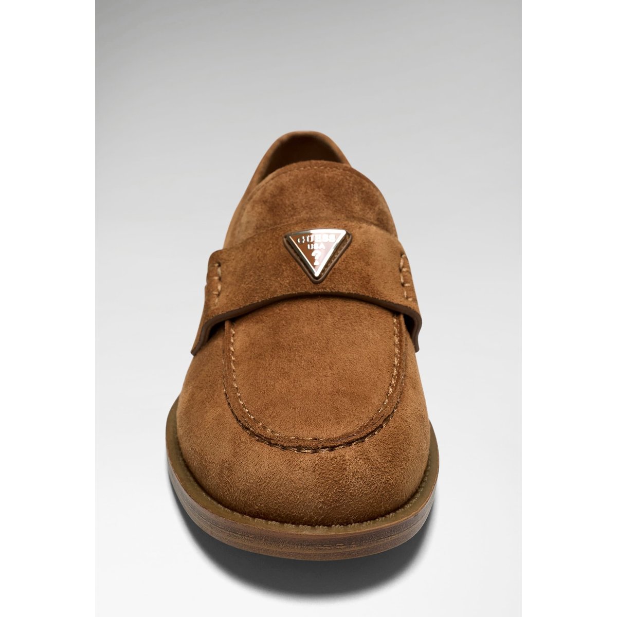 Mocassin En Cuir Véritable Beliso marron, GUESS