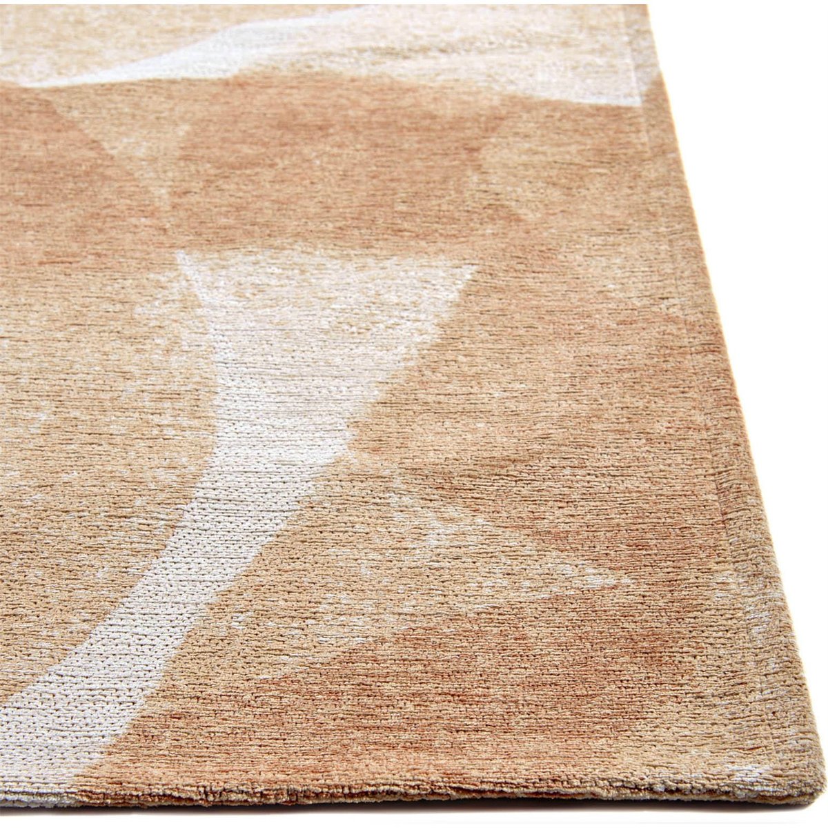 Tapis intérieur extérieur jacquard, MY WAY rose poudré beige et crème, RECOLLECTION
