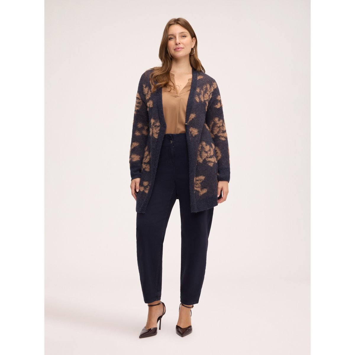 Cardigan imprimé bleu, FIORELLA RUBINO