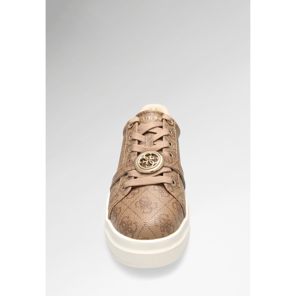 Baskets En Cuir Synthétique Erizo marron, GUESS