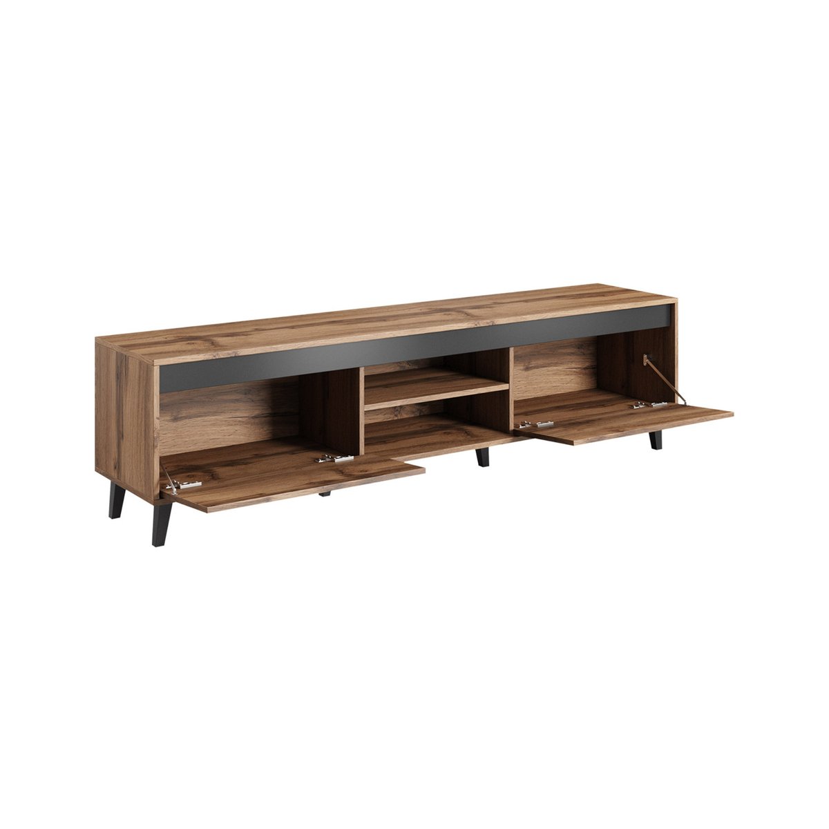 Meuble TV effet bois style industriel, LORD bois, BEST MOBILIER