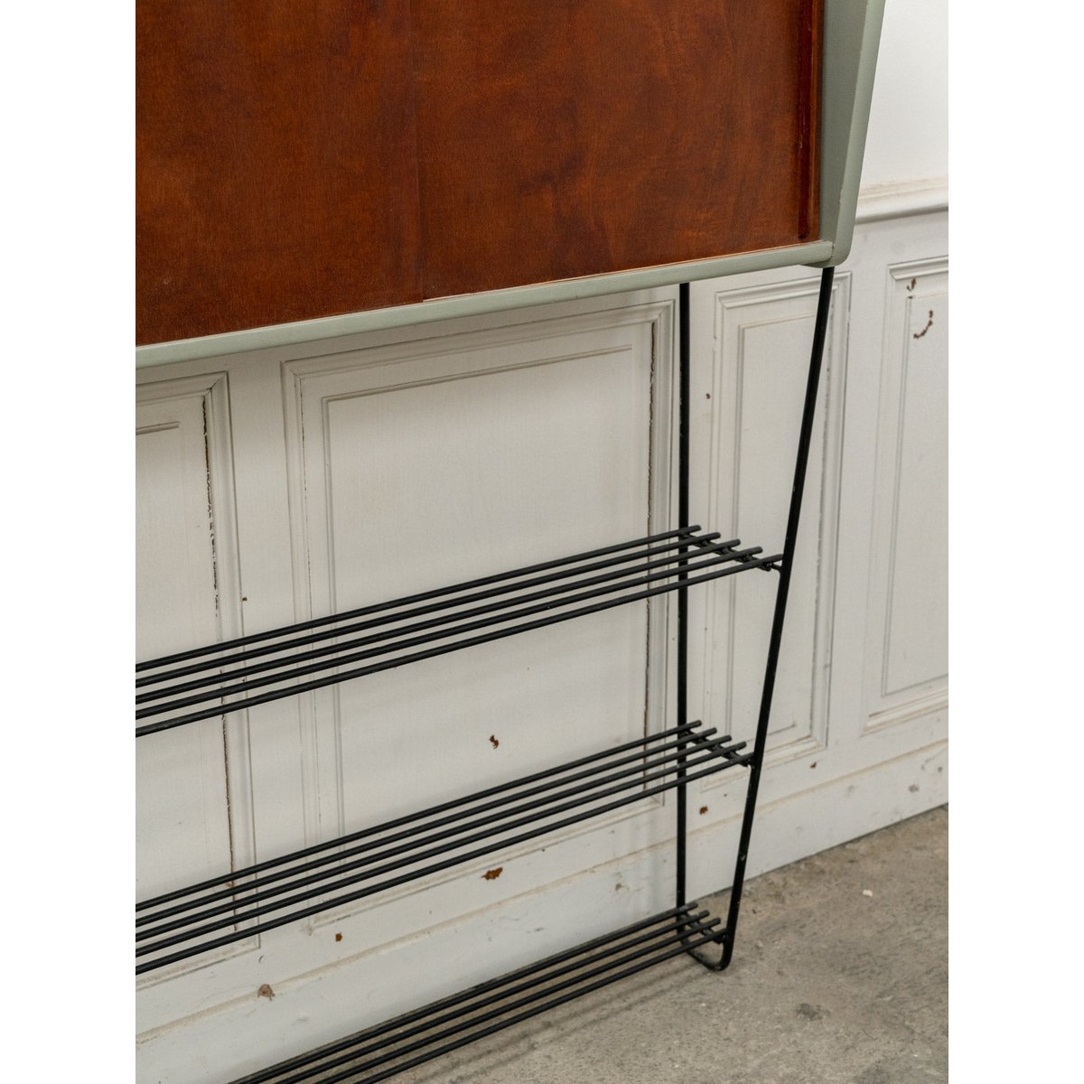 Étagère bibliothèque vintage au style scandinave Isabelle N°311 - Bon état bois foncé, DEBONGOUT