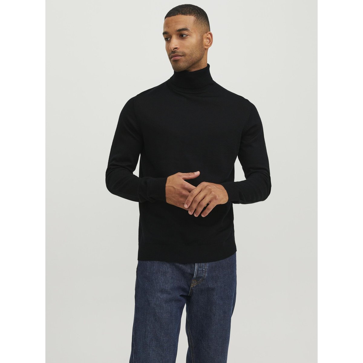 Col Roulé black 1, JACK & JONES