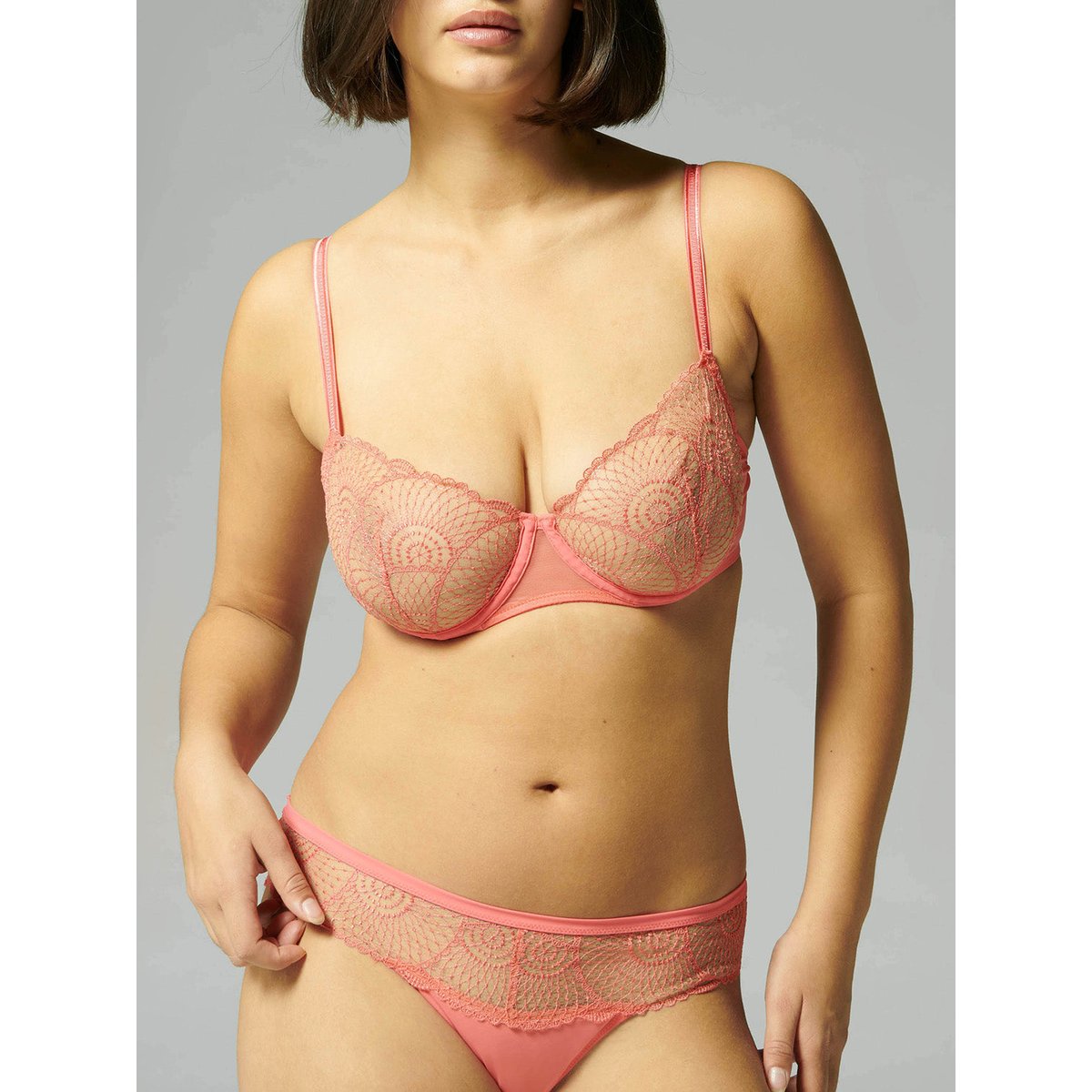 Soutien-gorge corbeille, REFLET rouge, SIMONE PERELE