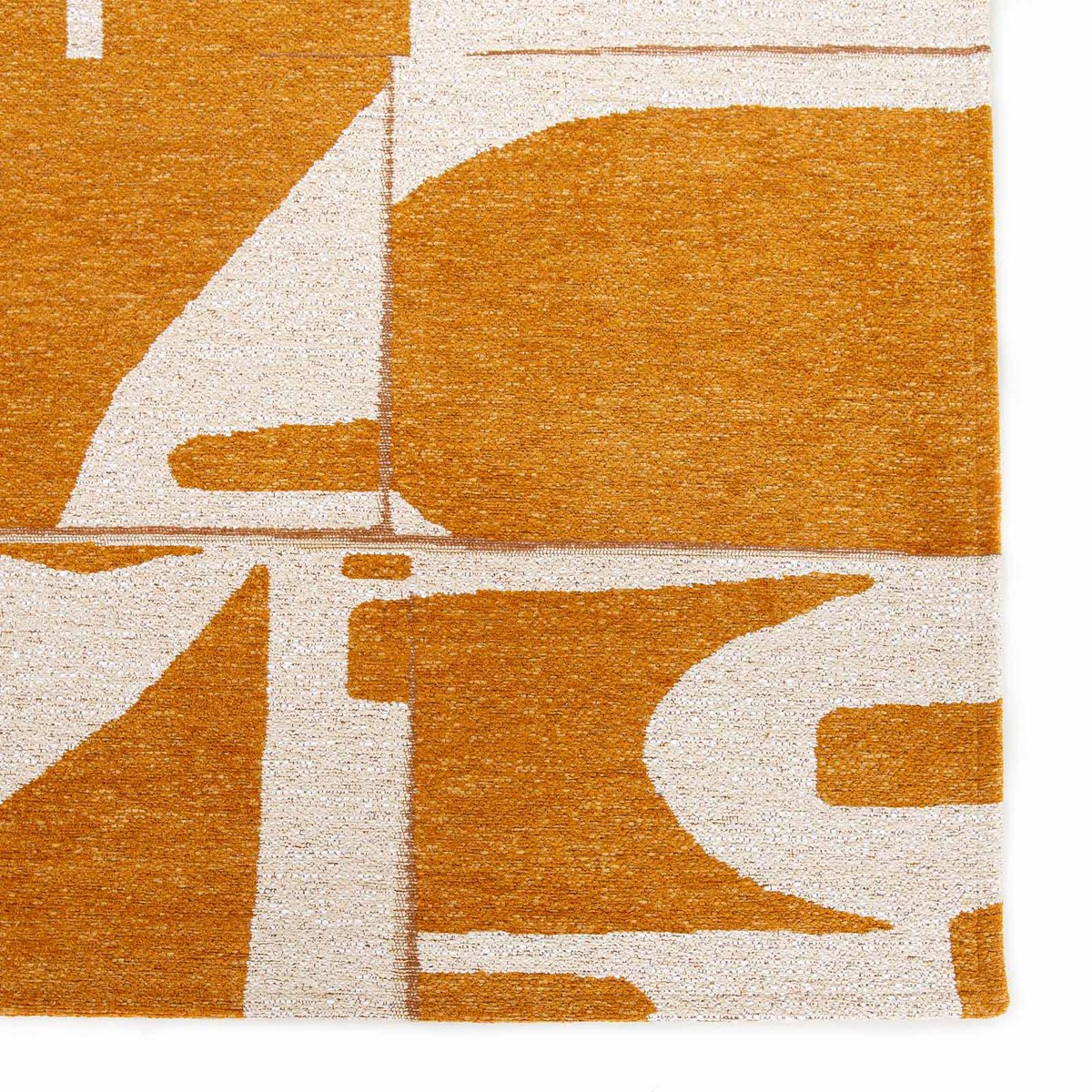 Tapis intérieur/extérieur tissé plat LASH jaune, NOVATREND