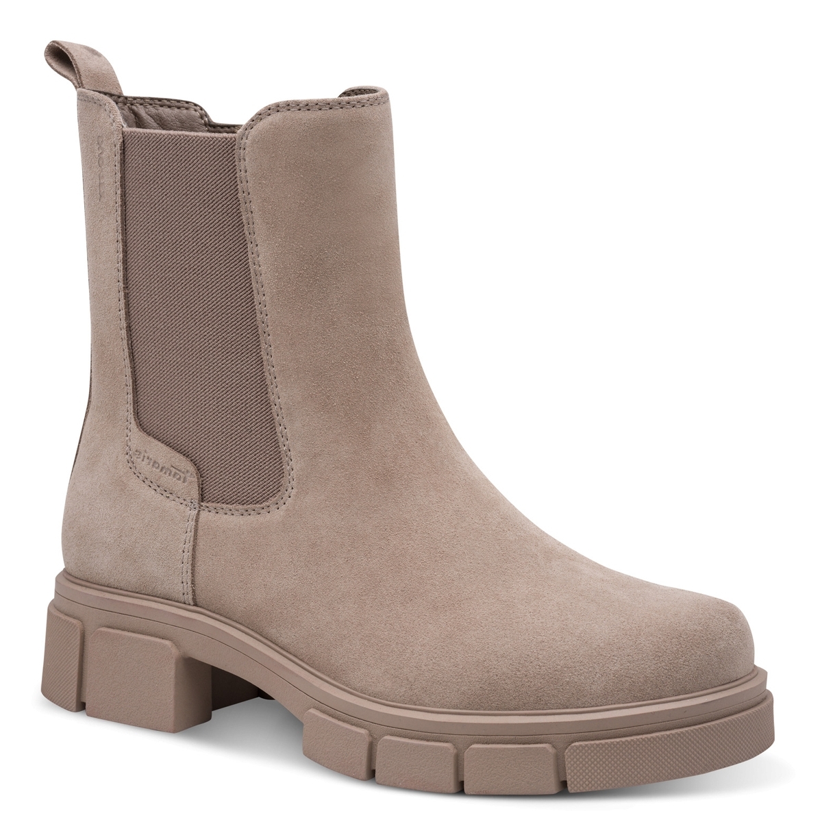 Bottine Chelsea comfort weite marron poivre, TAMARIS
