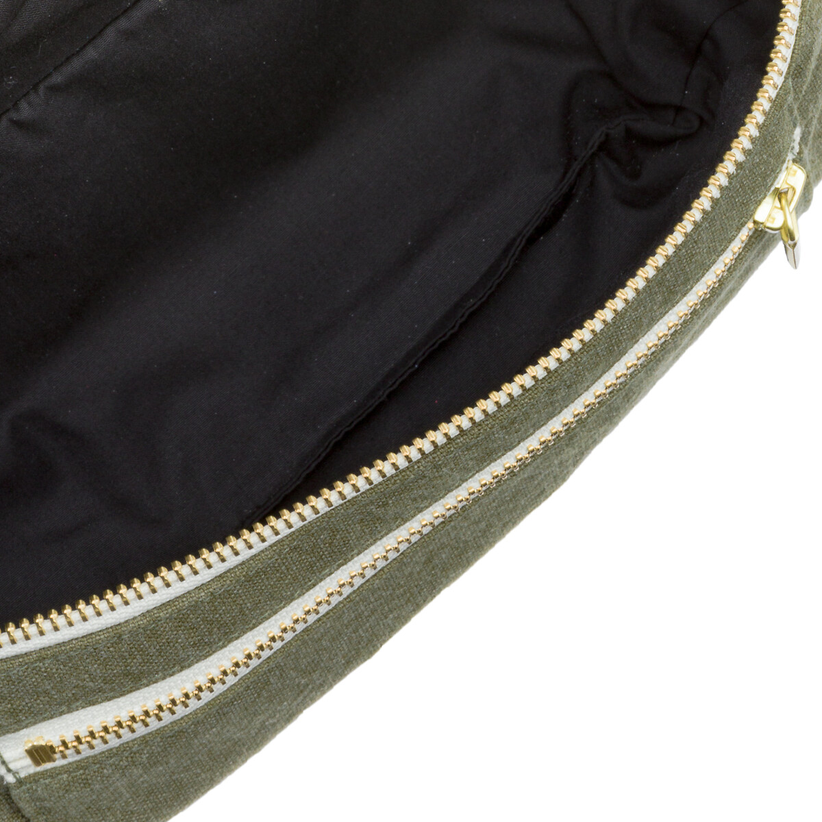 Sac banane zippé en toile ORSEL kaki, RIVEDROITE