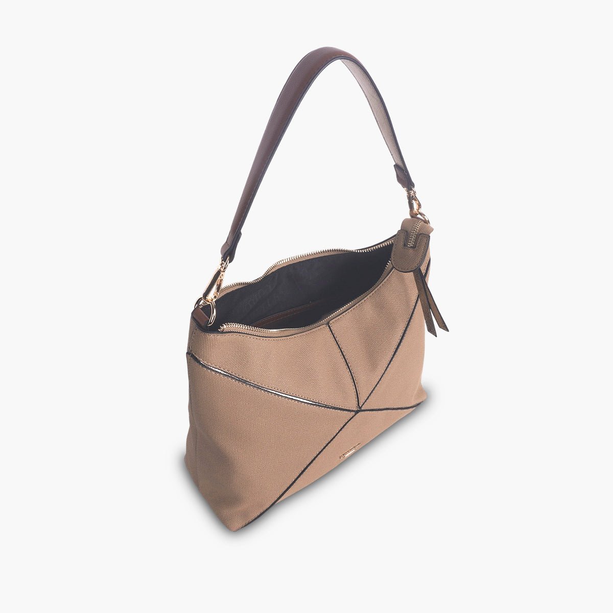 Sac hobo Tamelia beige,doré, LOLLIPOPS