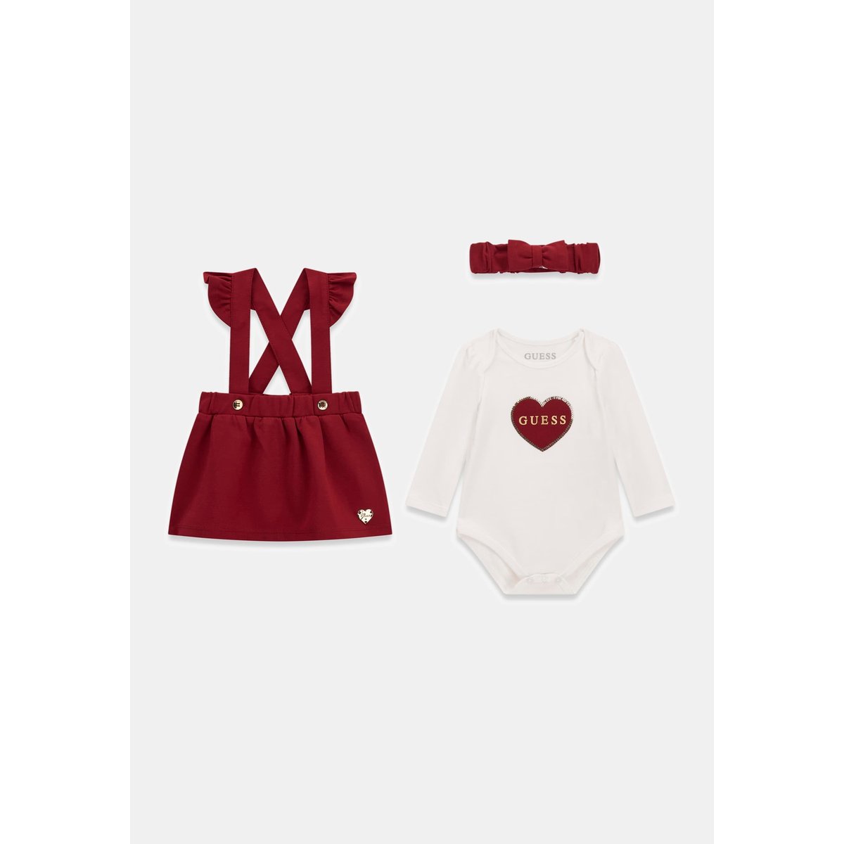 Ensemble Body, Robe Et Bandeau Interlock blanc, GUESS KIDS
