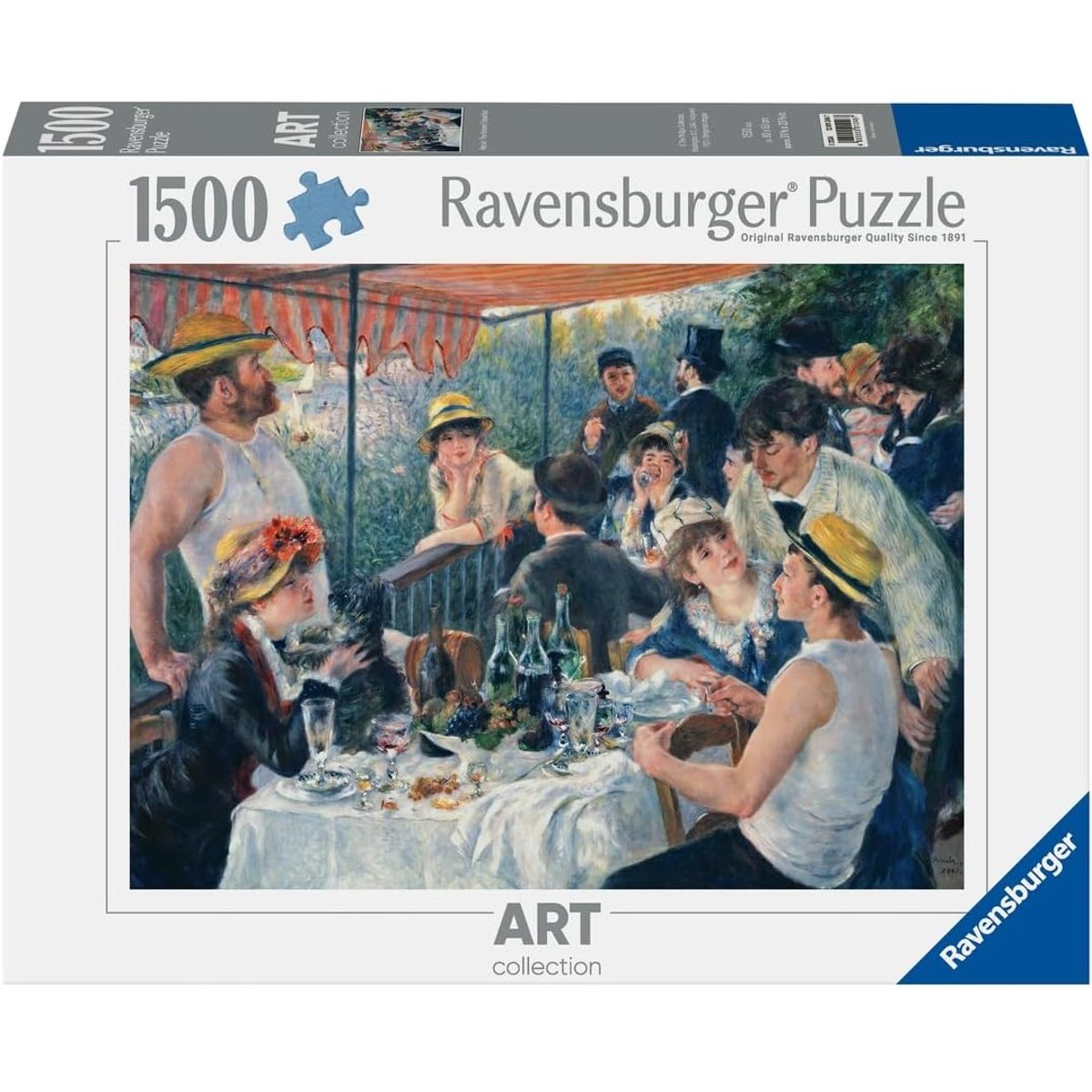 Puzzle Le Déjeuner des Canotiers de Renoir 1500 pcs blanc, RAVENSBURGER