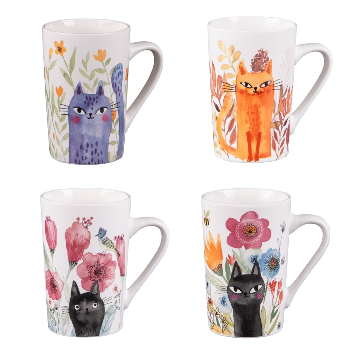 Coffret 4 mugs Savannah 35 cl - SAVANNAH multicolore, TABLE PASSION