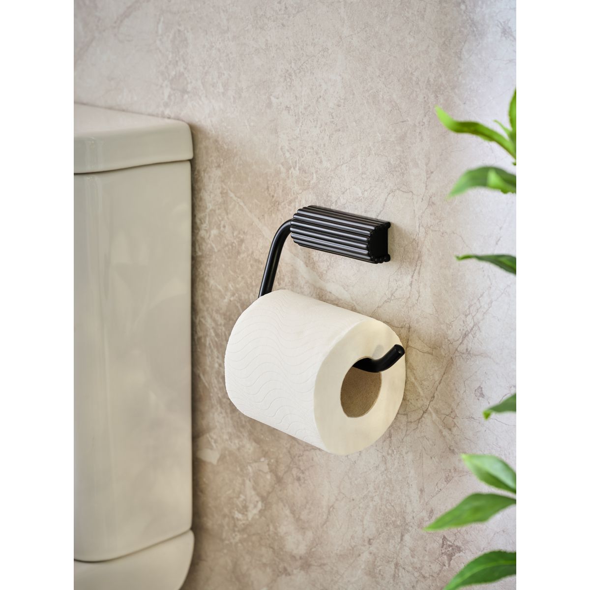 Porte-rouleau de papier toilette noir, NEXT