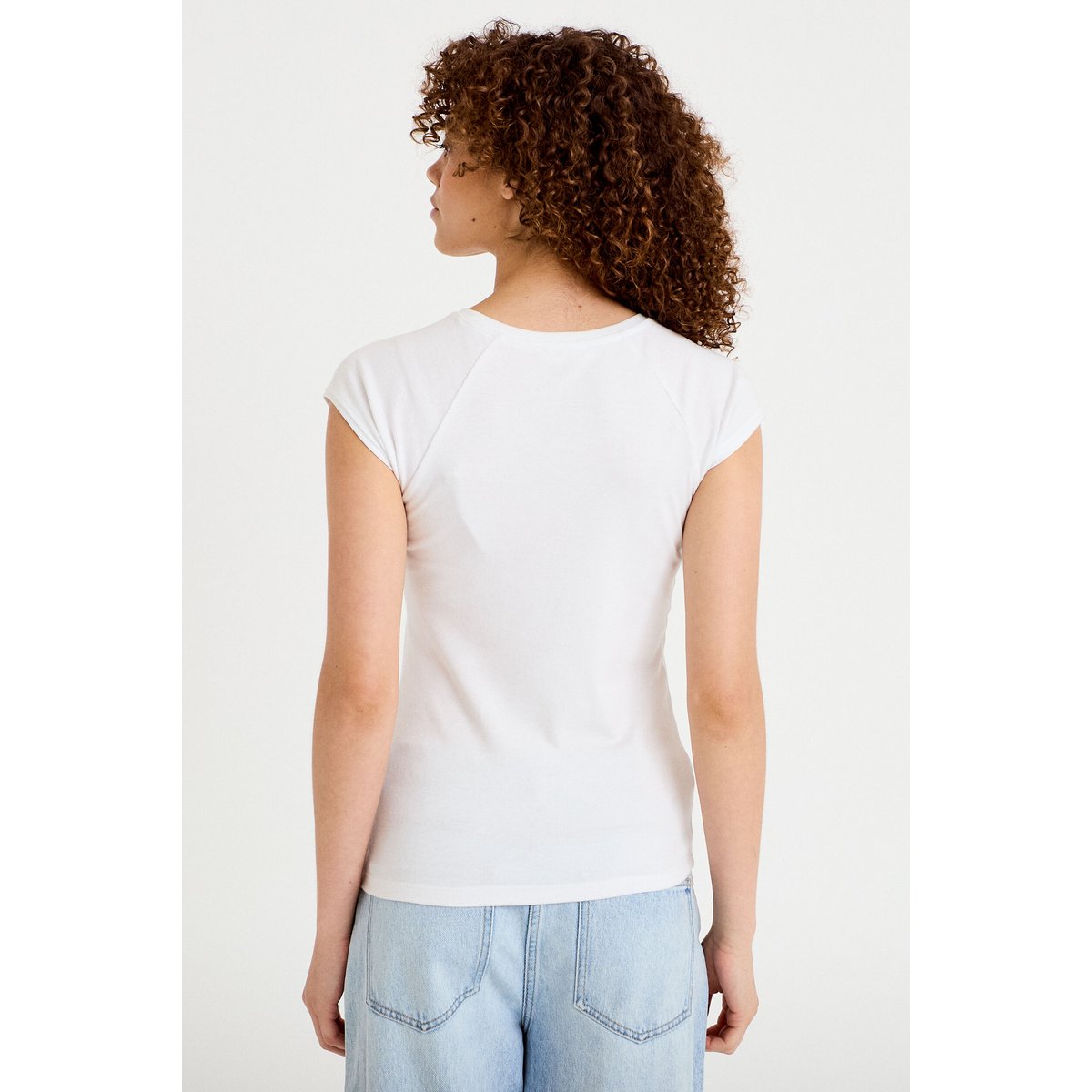 T-shirt manches courtes blanc, CACHE CACHE