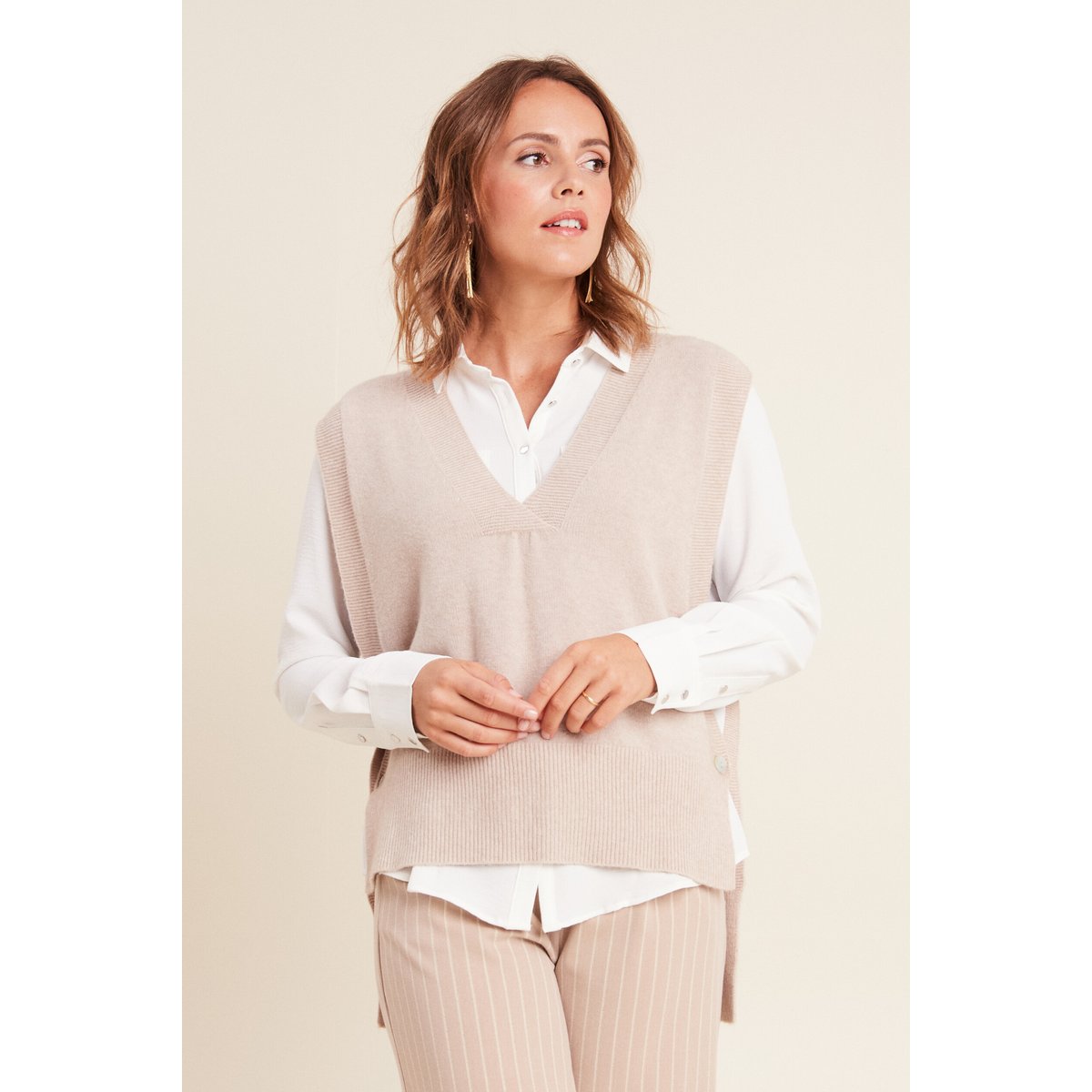 Pull sans manches creme, BREAL