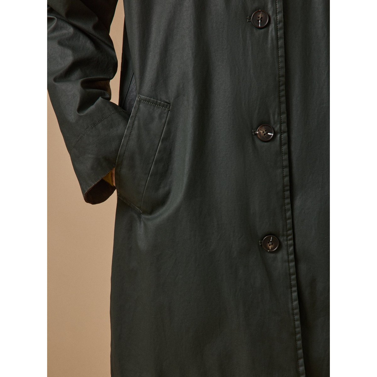 Pardessus en toile enduite vert fonce, CYRILLUS