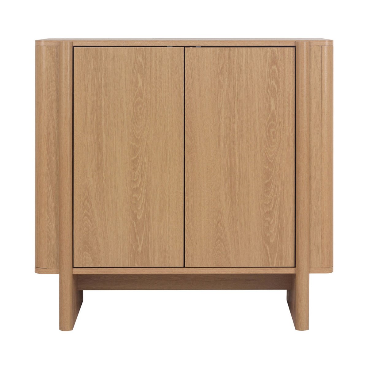 Buffet 2 portes en bois L 80 cm- OLI bois clair, DRAWER