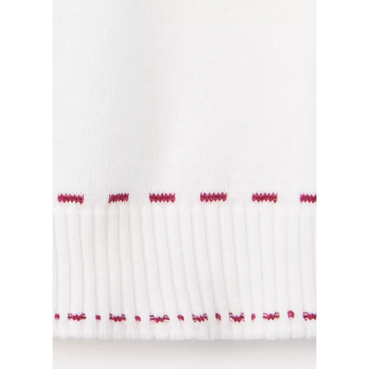 Top halter en maille contrastante blanc cassé, MANGO TEEN