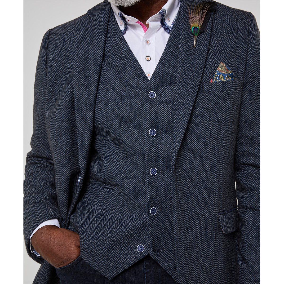 Charmant Blazer à Chevrons bleu, JOE BROWNS