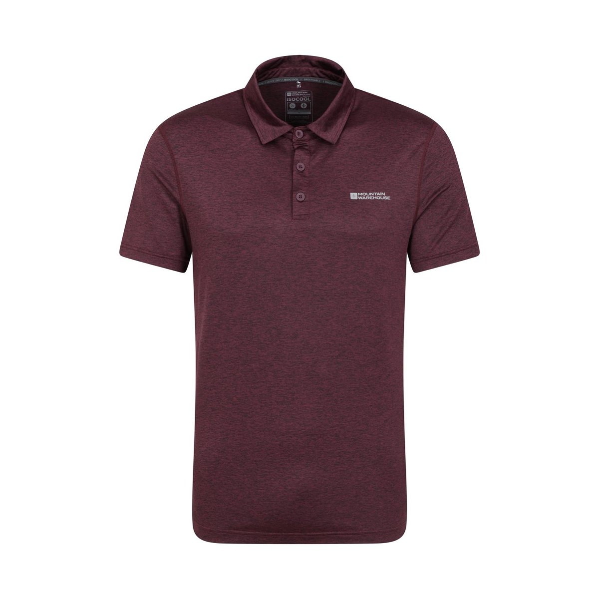 Polo manches courtes DEUCE bordeaux foncé, MOUNTAIN WAREHOUSE