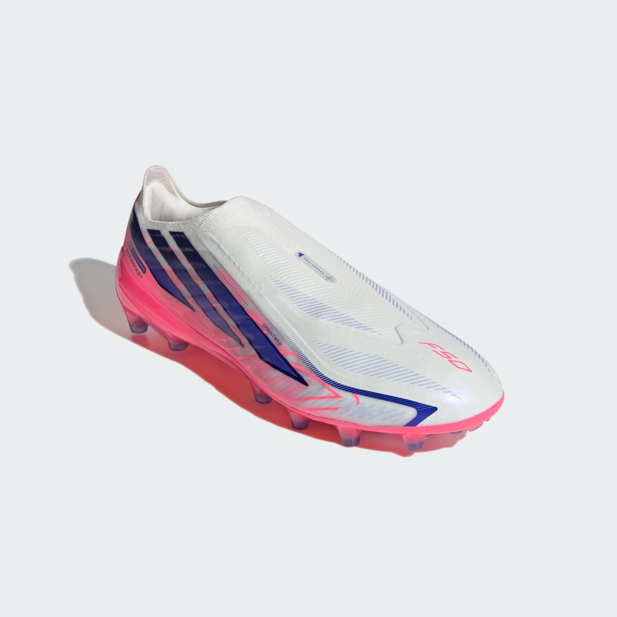 Chaussure De Football Sans Lacets F50 Hyperfast Pro Terrain Synthétique Chaussure De Football Sans Lacets F50 Hyperfast Pro Terrain Synthétique cloud white / solar purple / solar turbo, adidas Performance